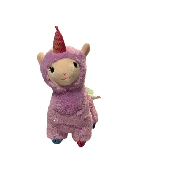 GUND Sugarplum Llamacorn Plush Toy Sparkly Body Rainbow Sparkle Wings 9" - Picture 1 of 9